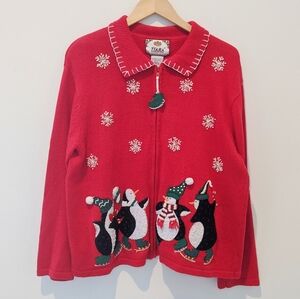 Penguin Christmas sweater. Size extra large